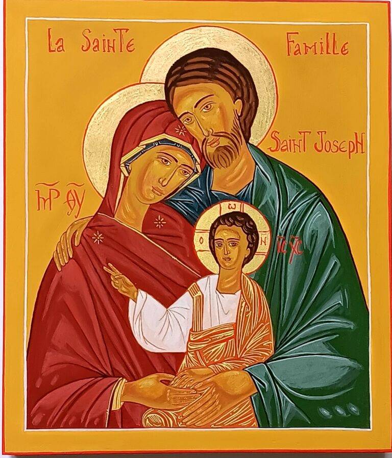 Sainte famille Jésus, Marie, Joseph Atelier d'iconographie Saint